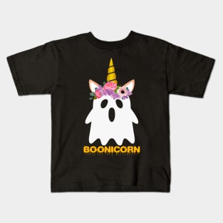 Funny I'm A Boonicorn Ghost Unicorn Halloween Kids T-Shirt